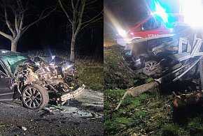 Pięć osób rannych w wypadku dwóch osobówek na starej piątce (zdjęcia)