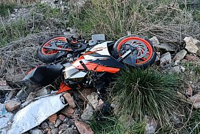 Młody motocyklista trafił do szpitala