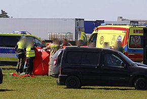 Tragiczny wypadek na lotnisku w Lesznie (zdjęcia)