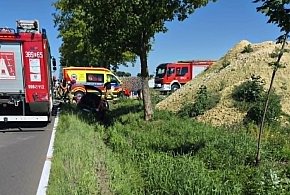 Auto wjechało do rowu. Za kierownicą młoda kobieta (zdjęcia)