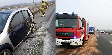 Na S5 ciężarówka wjechała w osobówkę, w której było dwóch mężczyzn (zdjęcia)