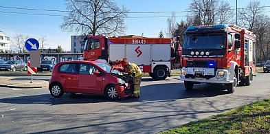Wypadek na skrzyżowaniu Grunwaldzkiej i 55 Pułku w Lesznie (zdjęcia)