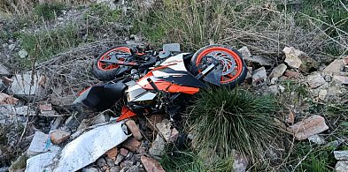 Młody motocyklista trafił do szpitala