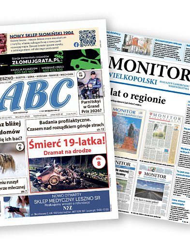 Polecamy aktualne wydanie gazety ABC + dodatek Monitor Wielkopolski