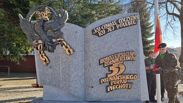 Odsłonięcie Pomnika Żołnierzy 55. Poznańskiego Pułku Piechoty przy ZST