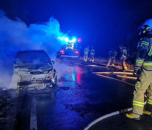 Na drodze krajowej nr 12 spalił się samochód (zdjęcia)-81805