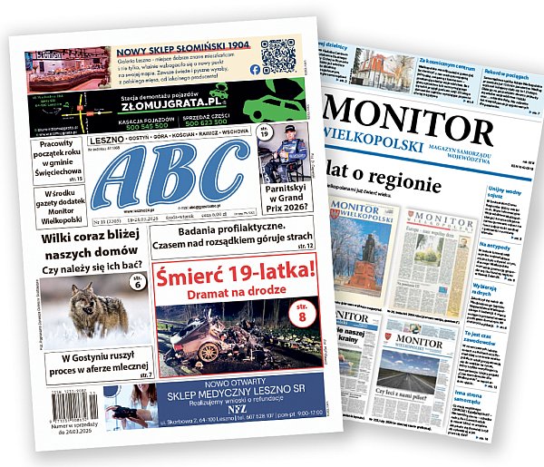 Aktualnego wydania gazety ABC + dodatek Monitor Wielkopolski