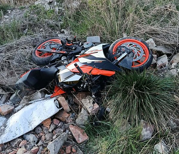 Młody motocyklista trafił do szpitala