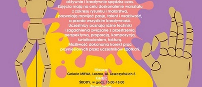Nabór na zajęcia z rysunku i malarstwa w MBWA Leszno