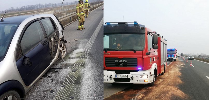 Na S5 ciężarówka wjechała w osobówkę, w której było dwóch mężczyzn (zdjęcia)