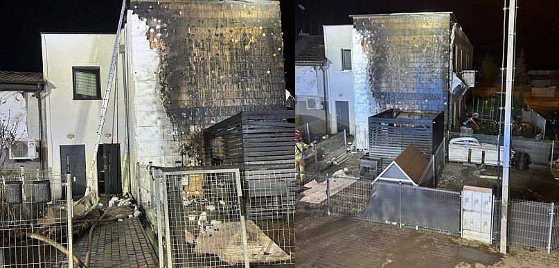 Spaliła się altana. Pożar przeniósł się na dom (zdjęcia)