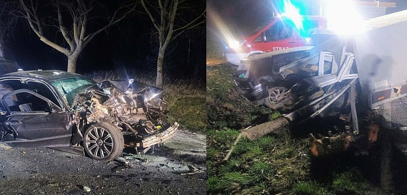 Pięć osób rannych w wypadku dwóch osobówek na starej piątce (zdjęcia)