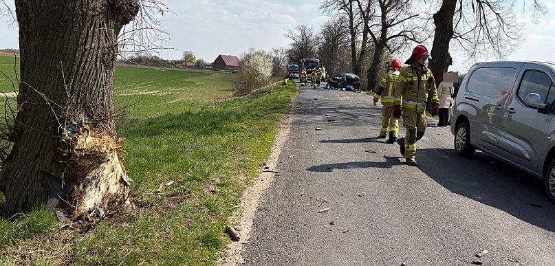 Policja ustala przyczyny wypadku w okolicach Witosławia (zdjęcia)