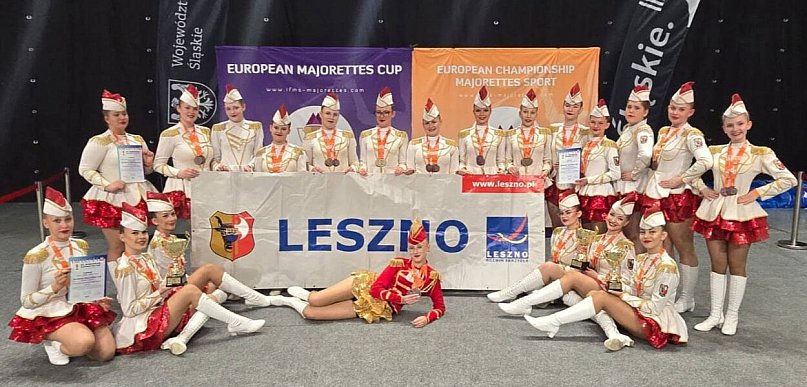 Dwa złota i srebro mażoretek z Orkiestry Dętej Miasta Leszna (zdjęcia)