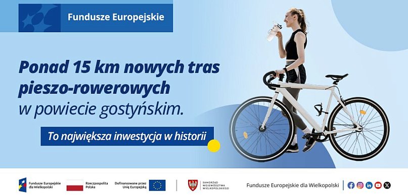 Ponad 15 km nowych tras pieszo-rowerowych w powiecie gostyńskim