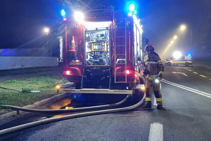 Pożar busów przy ul. Usługowej