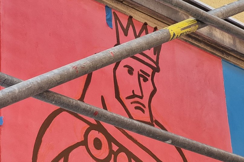 Mural przy ul. Wróblewskiego w Lesznie