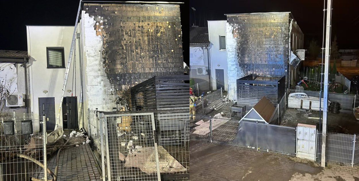 Spaliła się altana. Pożar przeniósł się na dom (zdjęcia)